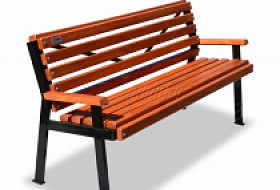 Новая скамейка под названием "Модерн с подлокотником"